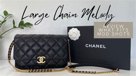 chanel chain melody flap bag|CHANEL Large Chain Melody Flap Bag 22P .